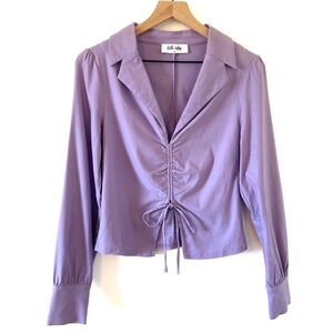 Hello Ruby Boutique Purple Tie Top